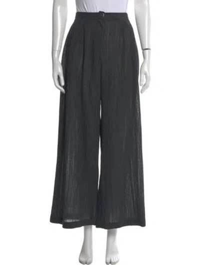 Pre-owned Norma Kamali Wide Leg Pants In Gray