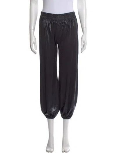 Pre-owned Norma Kamali Wide Leg Pants In Gray