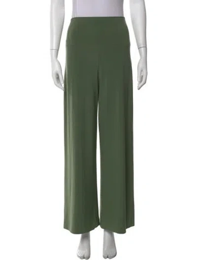 Pre-owned Norma Kamali Wide Leg Pants In Green