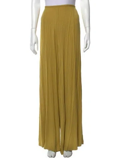 Pre-owned Norma Kamali Wide Leg Pants In Green
