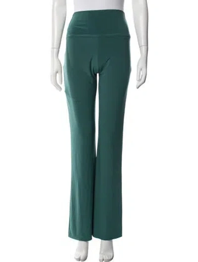 Pre-owned Norma Kamali Wide Leg Pants In Green