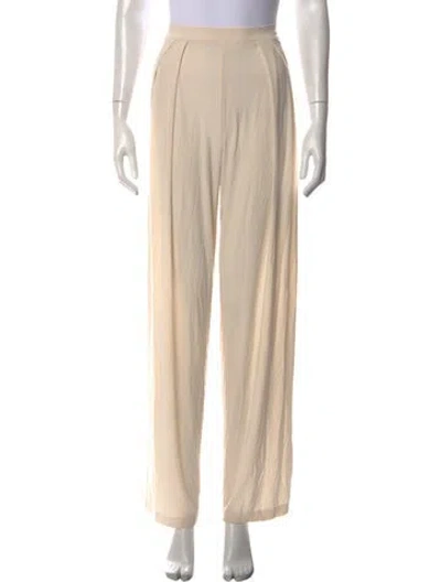 Pre-owned Norma Kamali Wide Leg Pants In Neutral