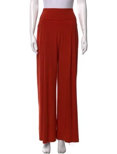 Pre-owned Norma Kamali Wide Leg Pants In Orange