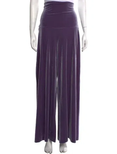 Pre-owned Norma Kamali Wide Leg Pants In Purple