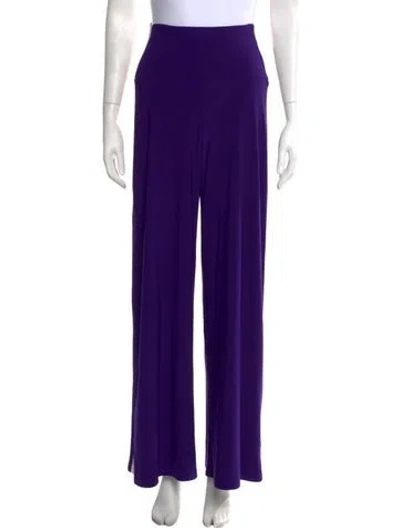 Pre-owned Norma Kamali Wide Leg Pants In Purple