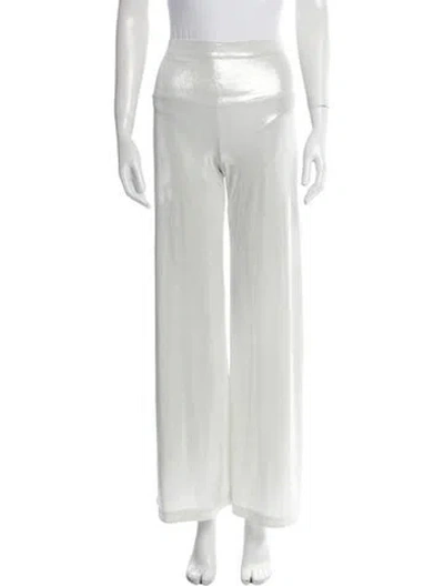 Pre-owned Norma Kamali Wide Leg Pants In Silver