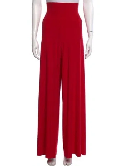 Pre-owned Norma Kamali Wide Leg Pants W/ Tags In Red