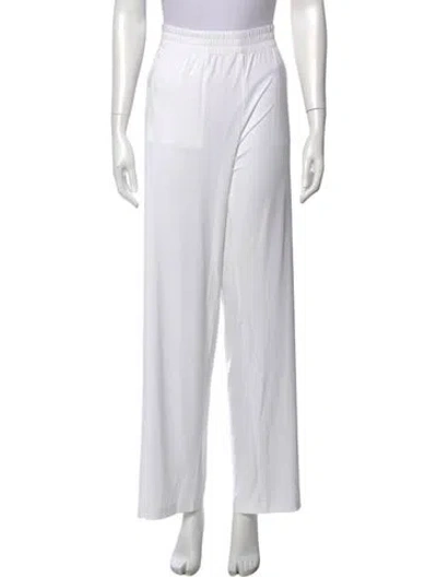 Pre-owned Norma Kamali Wide Leg Pants In White