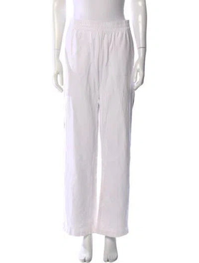 Pre-owned Norma Kamali Wide Leg Pants In White