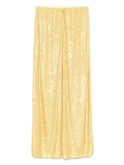 Norma Kamali Wide-leg Trousers In Gold