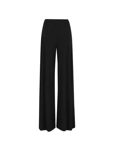 Norma Kamali Wide Leg Trousers In Black