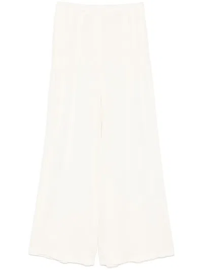 Norma Kamali Wide Trousers In Neutrals