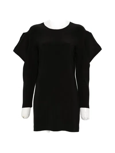 Norma Kamali Wing Sleeve Mini Dress In Black