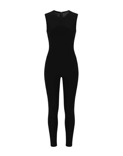 Norma Kamali Woman Jumpsuit Black Size 0 Polyester, Elastane