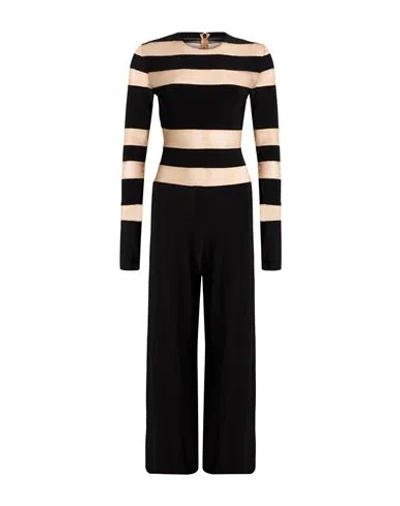 Norma Kamali Woman Jumpsuit Black Size 4 Polyester, Elastane
