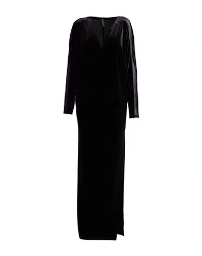 Norma Kamali Woman Maxi Dress Black Size 6 Polyester, Elastane, Nylon