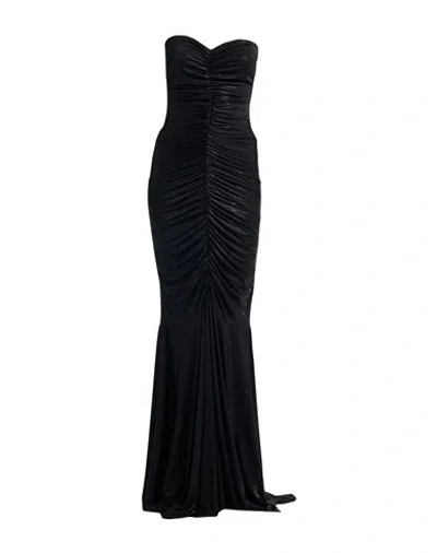 Norma Kamali Woman Maxi Dress Black Size 8 Polyester, Elastane
