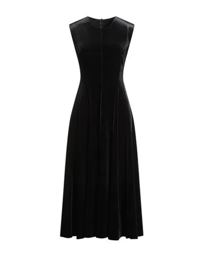 Norma Kamali Woman Midi Dress Black Size 6 Polyester, Elastane