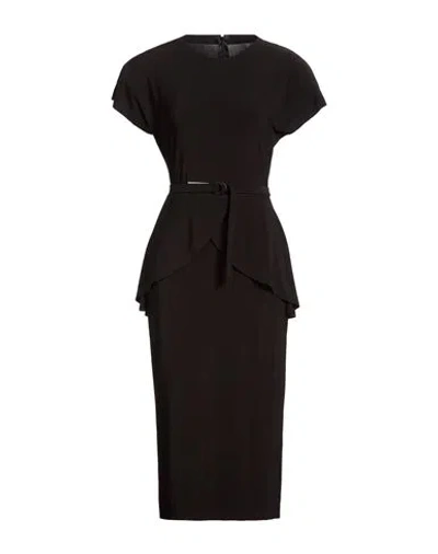 Norma Kamali Woman Midi Dress Black Size 6 Polyester, Elastane