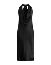 Norma Kamali Woman Midi Dress Black Size 8 Polyester In Black