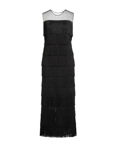 Norma Kamali Woman Midi Dress Black Size 8 Polyester, Elastane, Viscose