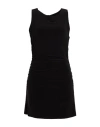 Norma Kamali Black Pickleball Ruched Mini Dress In Black