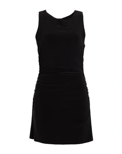 NORMA KAMALI NORMA KAMALI WOMAN MINI DRESS BLACK SIZE 10 POLYESTER, ELASTANE