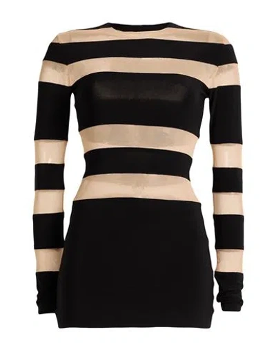 Norma Kamali Woman Mini Dress Black Size 2 Polyester, Elastane