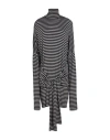Norma Kamali Woman Mini Dress Black Size 4 Viscose, Elastane In Multi