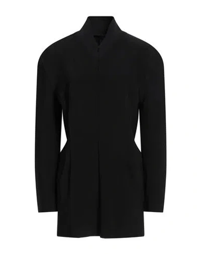 Norma Kamali Woman Mini Dress Black Size 6 Polyester, Elastane