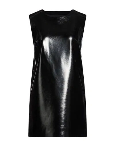 Norma Kamali Woman Mini Dress Black Size Xl Polyurethane, Polyester, Elastane