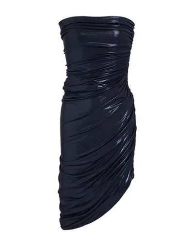 Norma Kamali Woman Mini Dress Midnight Blue Size 8 Polyester, Elastane