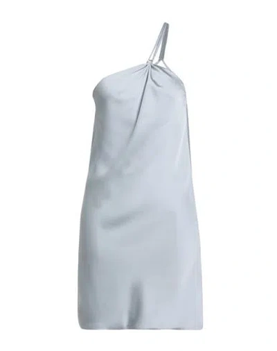 Norma Kamali Woman Mini Dress Silver Size 4 Polyester