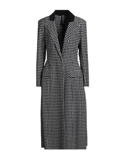 Norma Kamali Woman Overcoat & Trench Coat Black Size 10 Polyester, Elastane