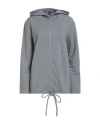Norma Kamali Woman Sweatshirt Grey Size 2 Cotton, Elastane In Grey