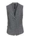 Norma Kamali Woman Tailored Vest Black Size 8 Polyester, Elastane