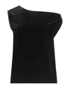 Norma Kamali Woman Top Black Size 8 Polyester, Elastane