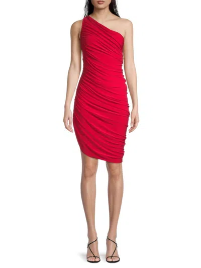 Norma Kamali Pickleball Diana Ruched Minidress In Red