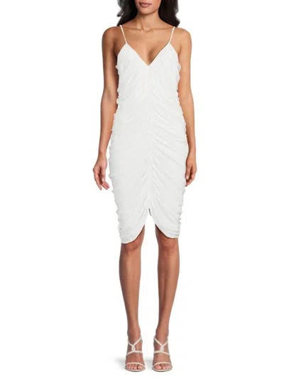 Norma Kamali Women's Diana Ruched Stretch Jersey Body-con Dress In White