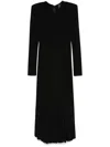 Norma Kamali V Neck Flared Dress In Black