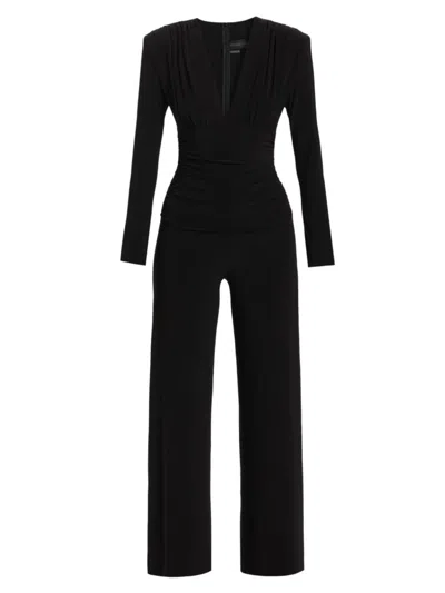 Norma Kamali Women's Shirred Waist Jumpsuit In Black