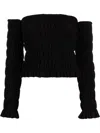 Norma Kamali Velvet Tube Top With Detached Sleeves In Black