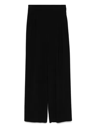 Norma Kamali Wide Leg Trousers In Black