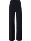 Norma Kamali Dark Blue Stretch Fabric Trousers In Blue