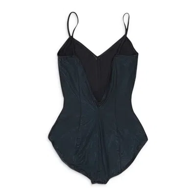 Norma Kamali Wonderwoman Mio Black White Blue Swimsuit