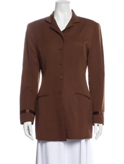 Pre-owned Norma Kamali Wool Blazer In Brown