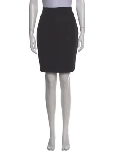 Pre-owned Norma Kamali Wool Knee-length Skirt In Gray