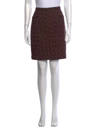 Pre-owned Norma Kamali Wool Mini Skirt In Brown