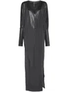 Norma Kamali Wrap Dolman-sleeve Gown In Grey