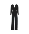 Norma Kamali Single Breasted Straight Leg Jumpsuit In Black